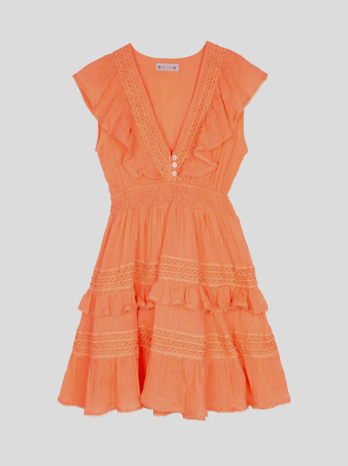 Piti Cuiti Azores Coral Short Dress