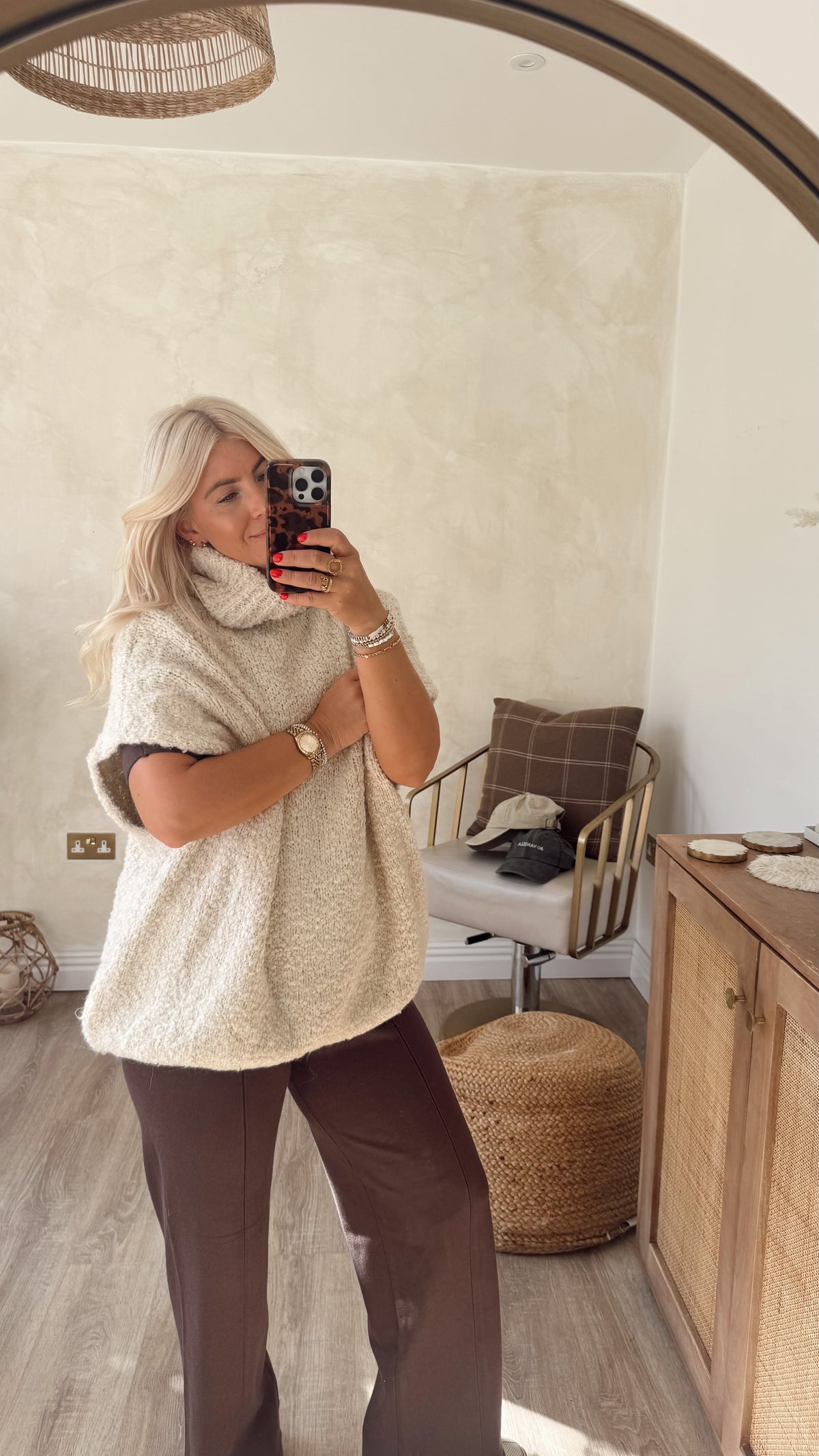 The Cosy Roll Neck Poncho