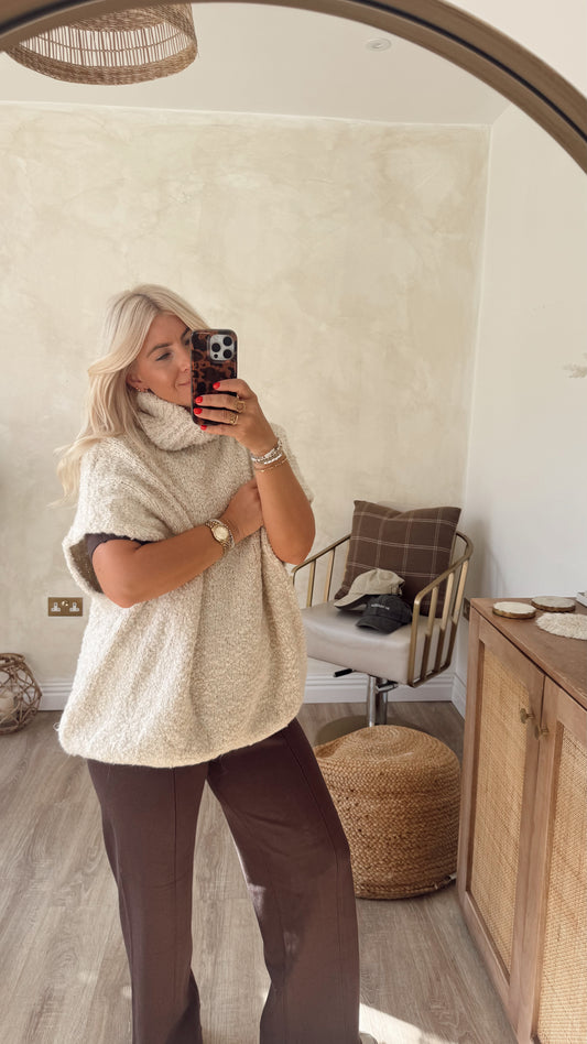 The Cosy Roll Neck Poncho