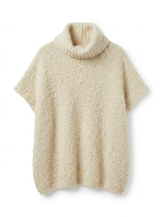 The Cosy Roll Neck Poncho