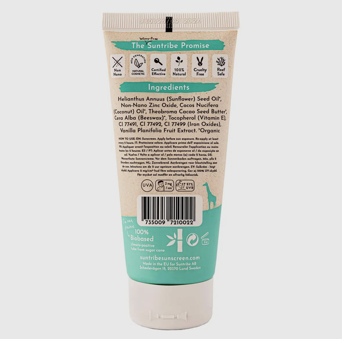 Suntribe Natural Mineral Sunscreen Spf 30