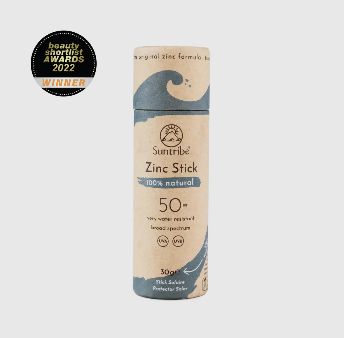 Suntribe Natural Mineral Zinc Sun Stick Spf 50 Ocean Blue