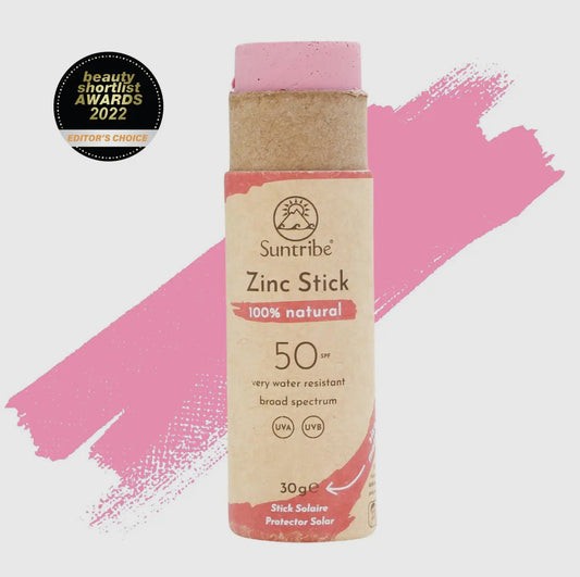 Suntribe Natural Mineral Zinc Sun Stick Spf 50 Retro Red