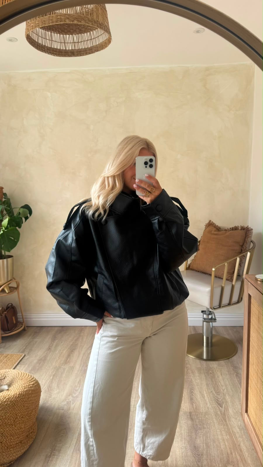 Frankie Faux Leather Jacket