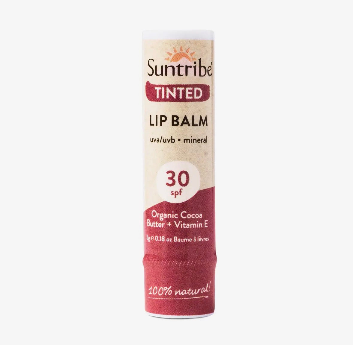 Suntribe Organic Mineral SPF 30 Tinted Lip Balm