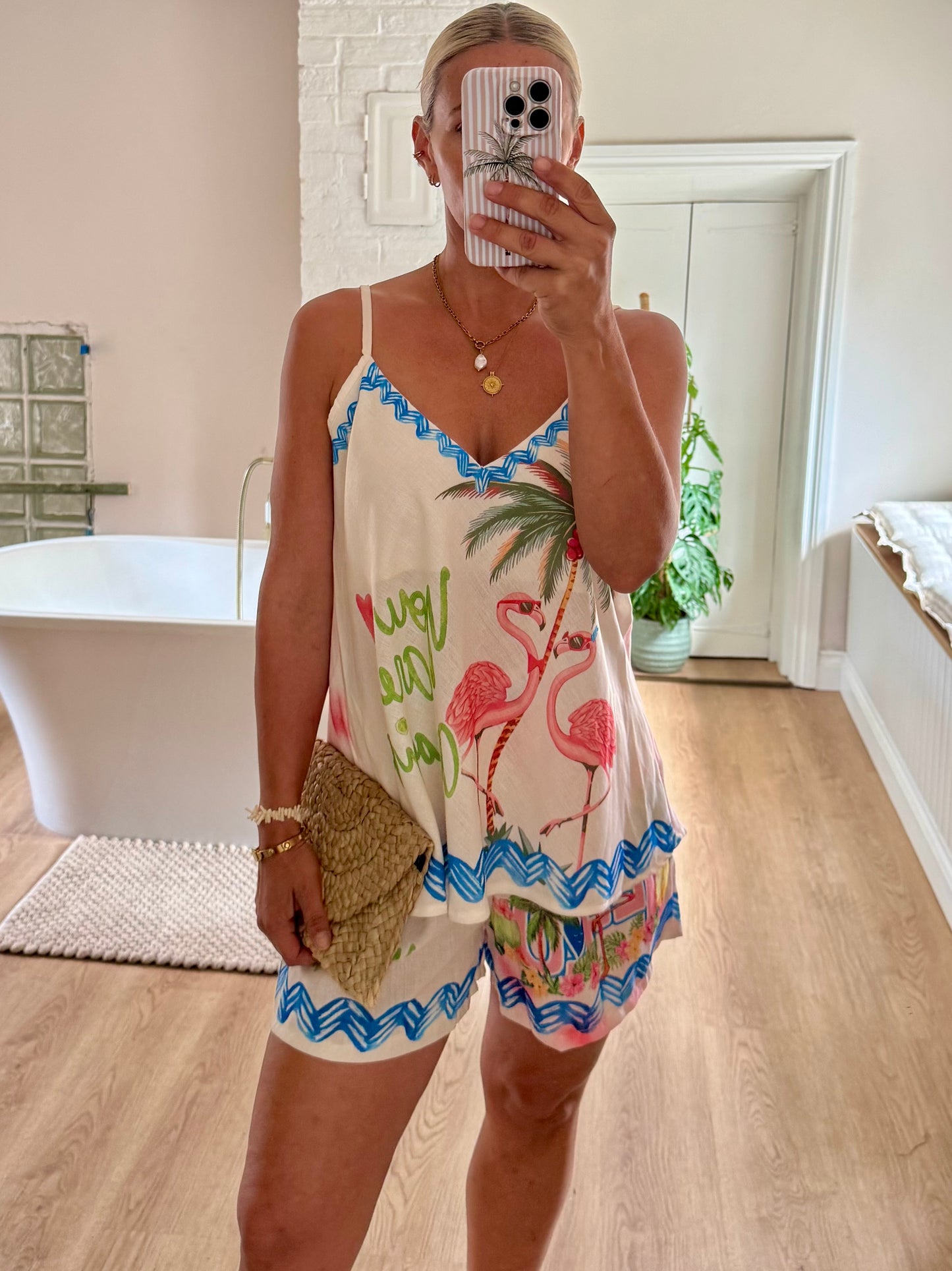 Reversible Tropical Tide Short Set