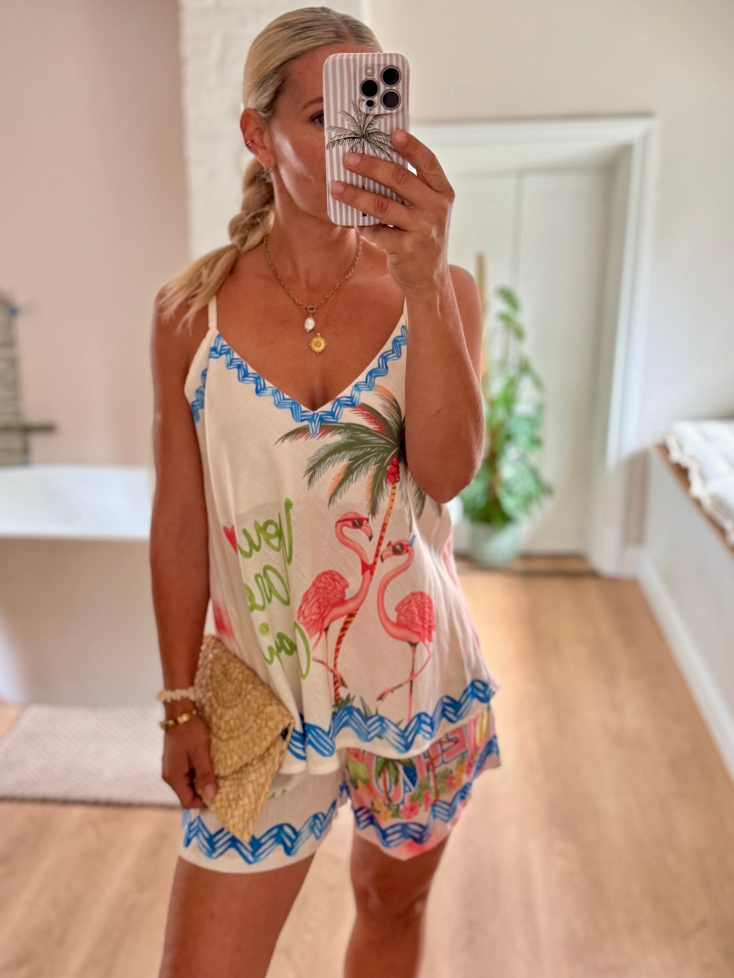 Reversible Tropical Tide Short Set