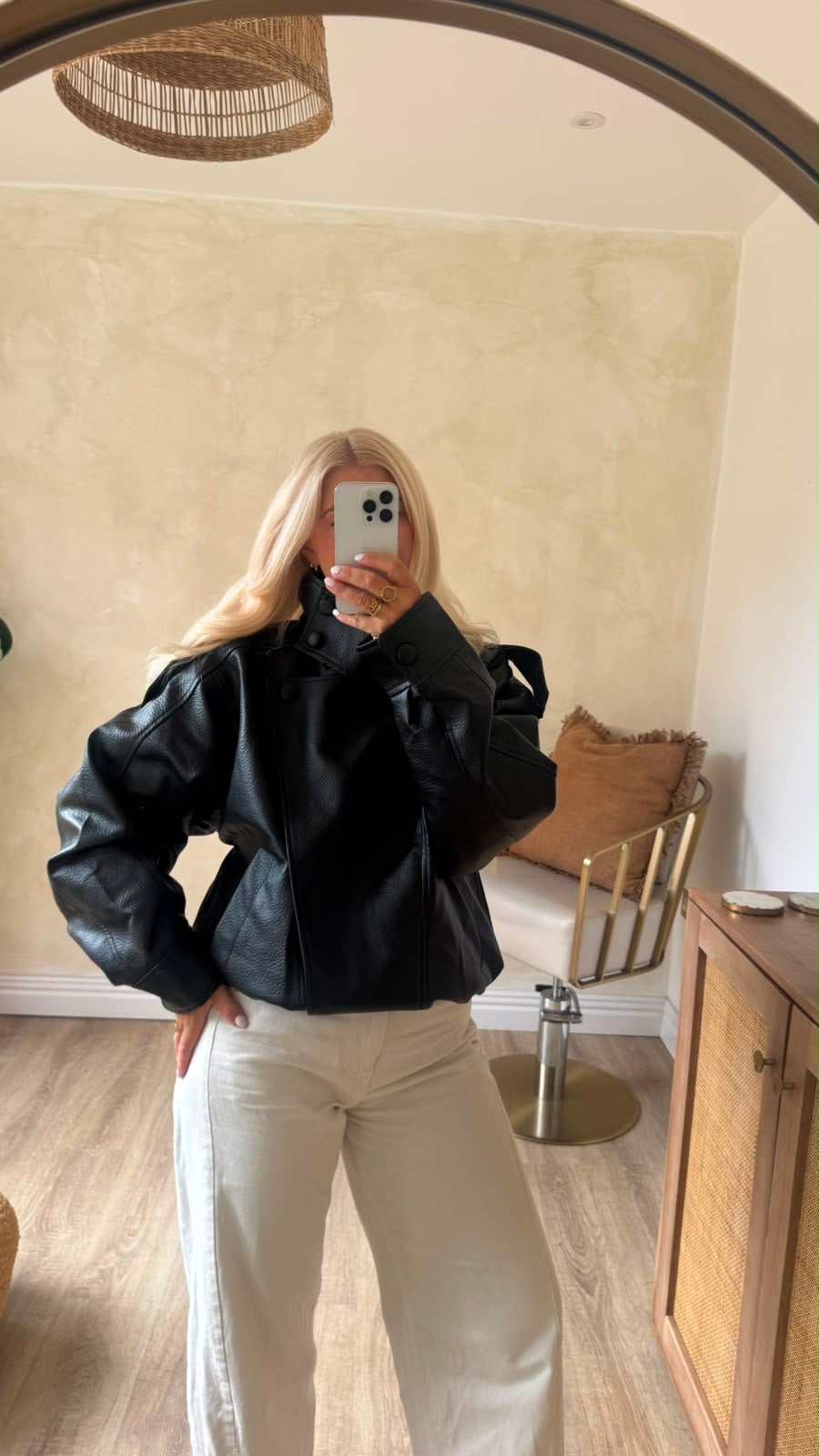 Frankie Faux Leather Jacket