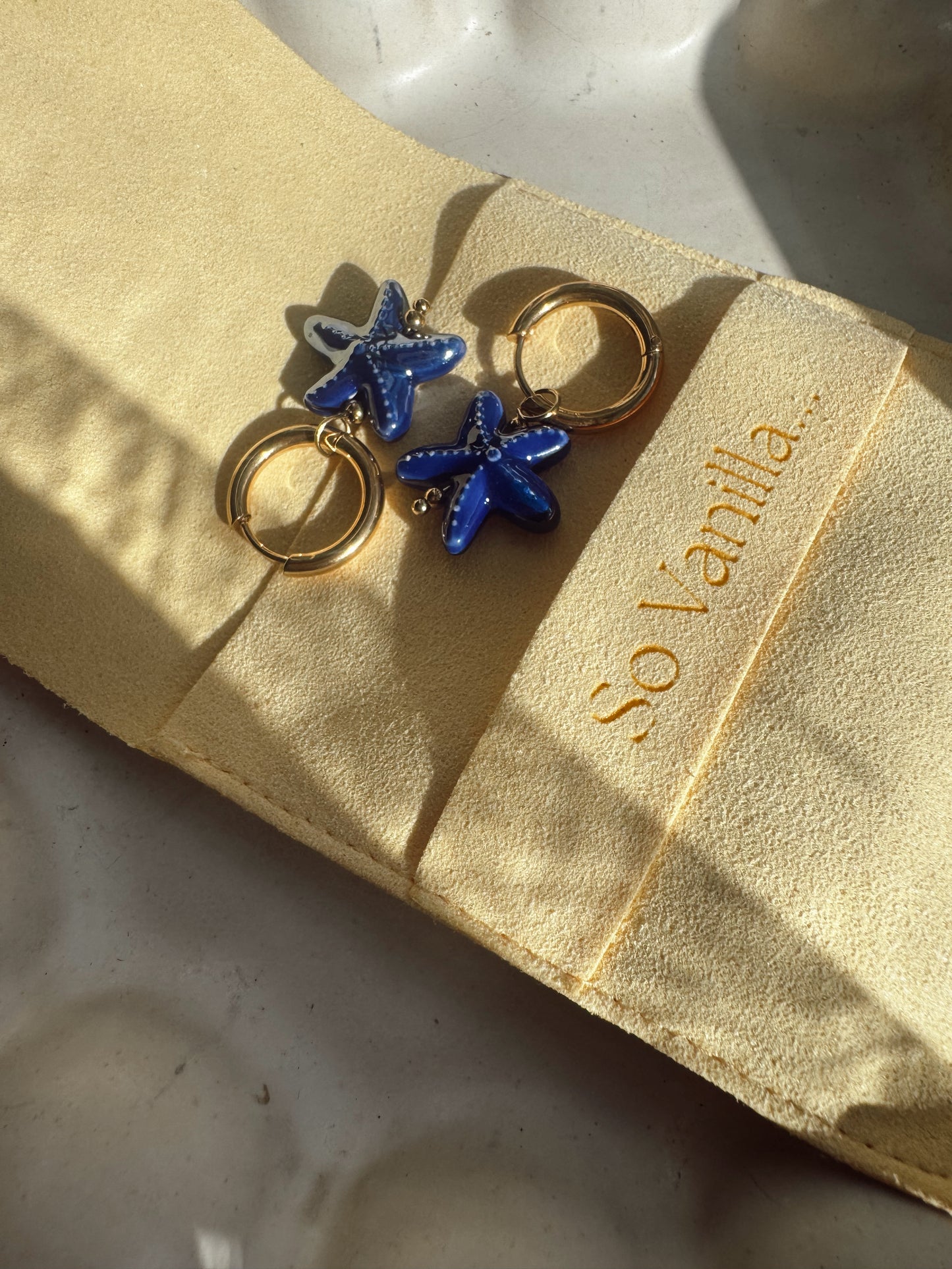 Blue Star Fish earrings