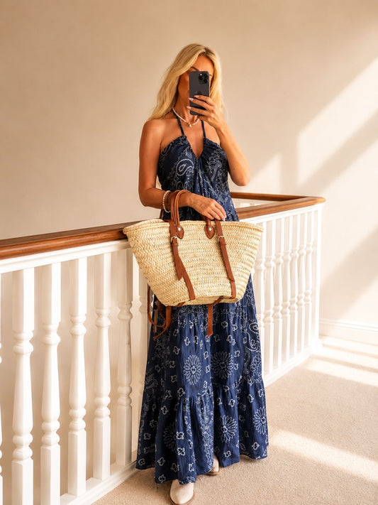 Navy Endless Summer Halter Dress